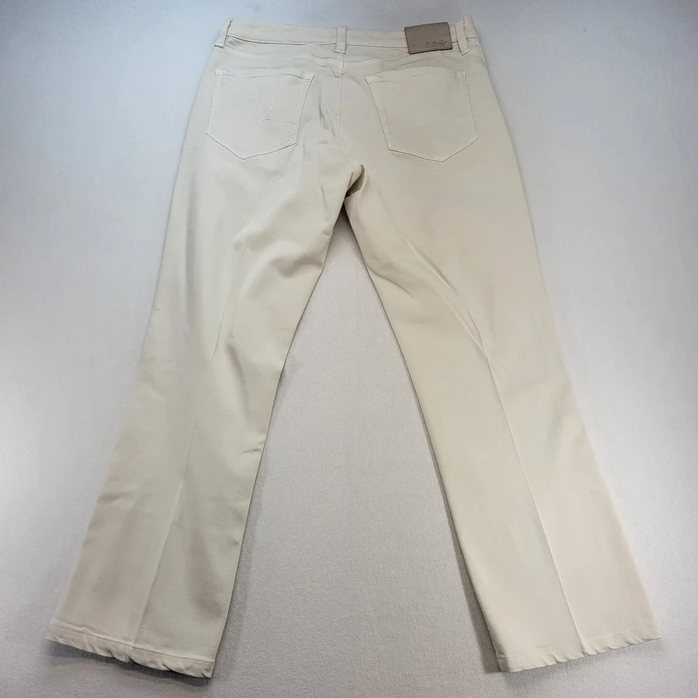 34 Heritage Charisma Pants Mens 35x30 Cream Classic Comfort Rise Luxury Stretch